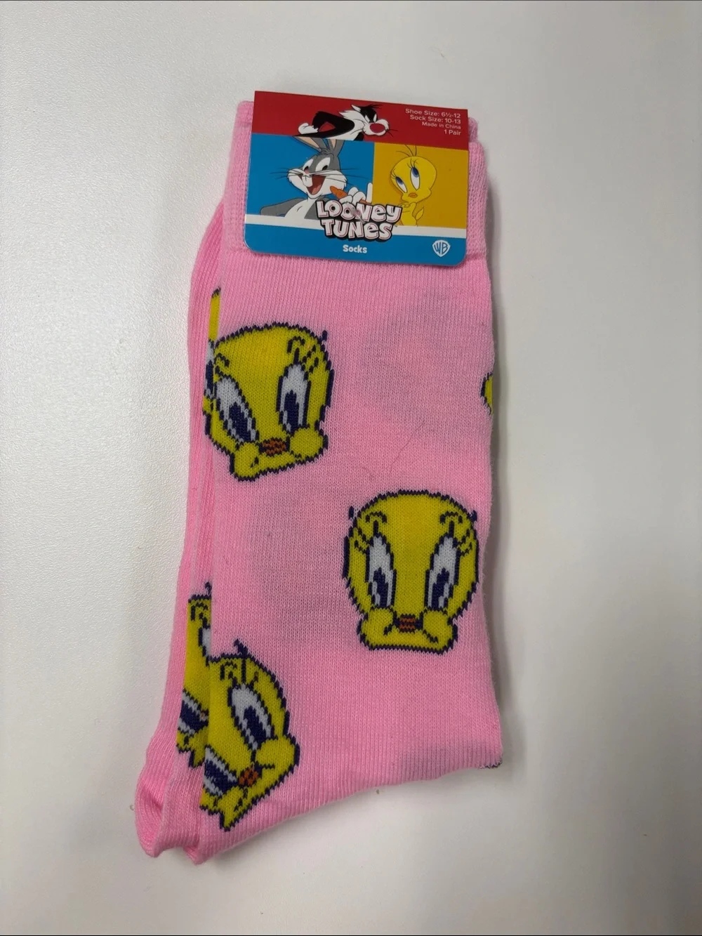 Warner Bros. Tweety Pink Casual Socks